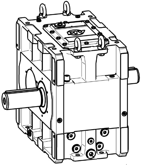 Привод конвейера: цилиндрический редуктор PIV Drives PВ50