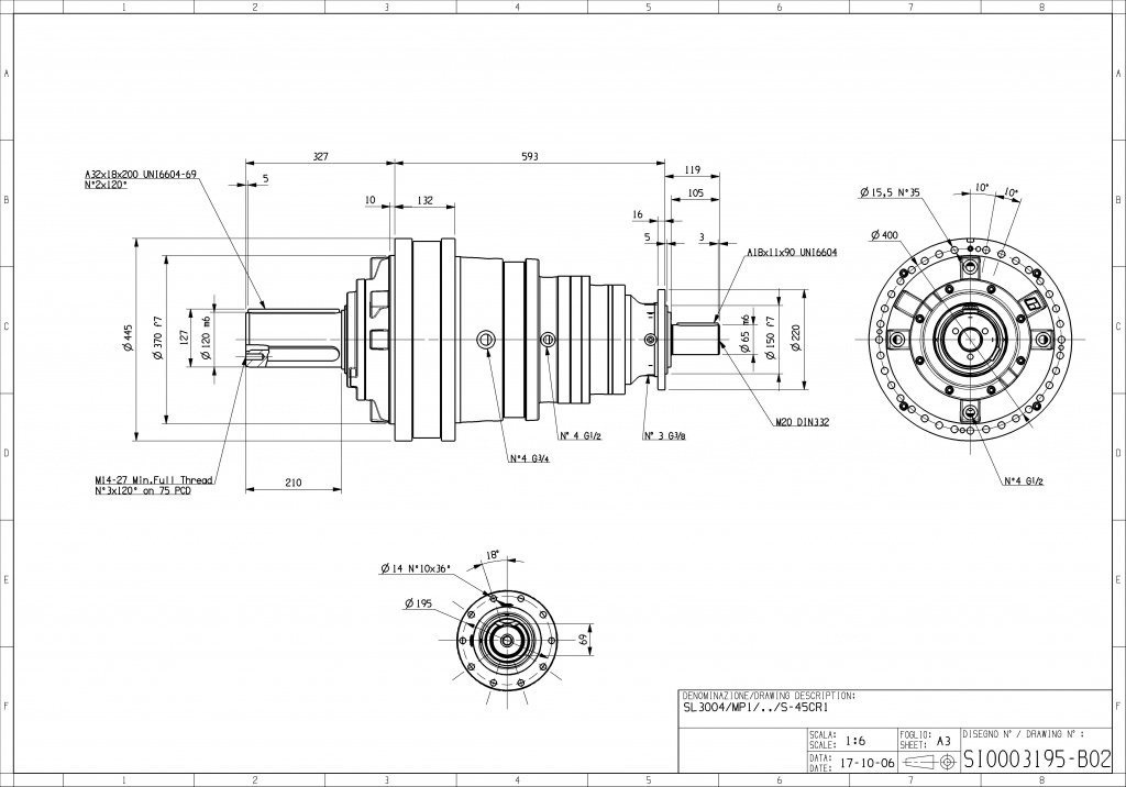 Привод вращения печи: планетарный редуктор Breivini SL3004